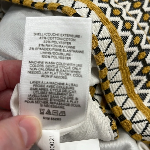 NEW Express Mini Skirt | Yellow, Grey & White Pattern | XS‎ | NWOT - Picture 9 of 10